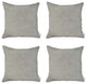 Set of 4 White Textured Pillow Covers