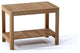 Outdoor Teak Patio Dublin Shower Spa Bench with Bottom Shelf, Large: 30" X 13" X