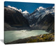 "Frosty Mountains Over Blue Lake" Landscape Art Print Canvas, 20"x12"