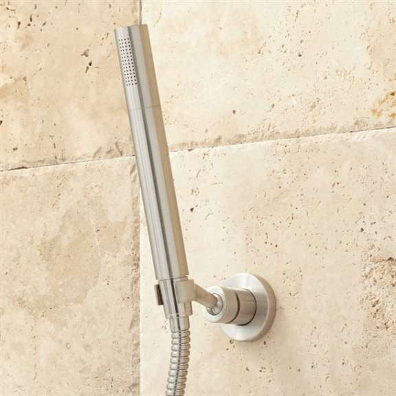 Fontana Wall Mounted Dual Round Shower Heads, Handshower Triple Handle