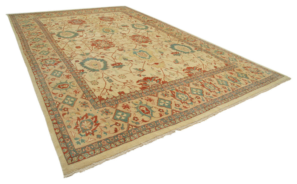 Rug N Carpet - Handmade Oriental 11' 5" x 17' 4" Large Oushak Area Rug