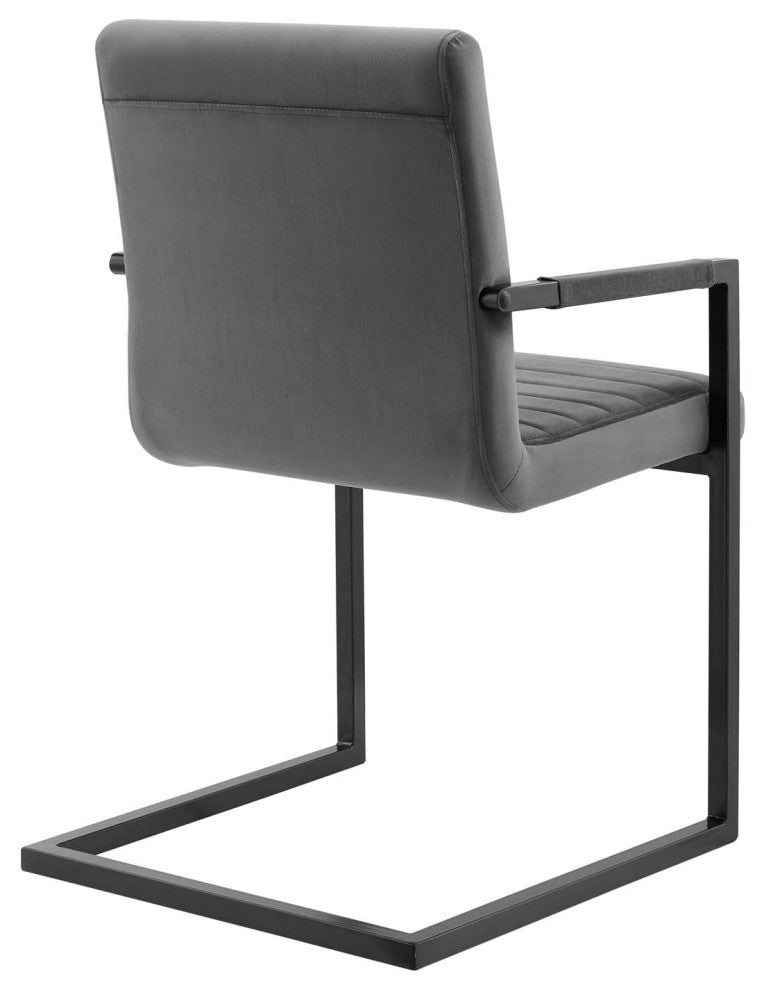 Savoy Performance Velvet Dining Chairs - Set of 2-Gray