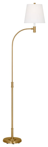 Belmont Casual 1-Light Indoor Extra Large Task Floor Lamp, Burnished Brass Gold