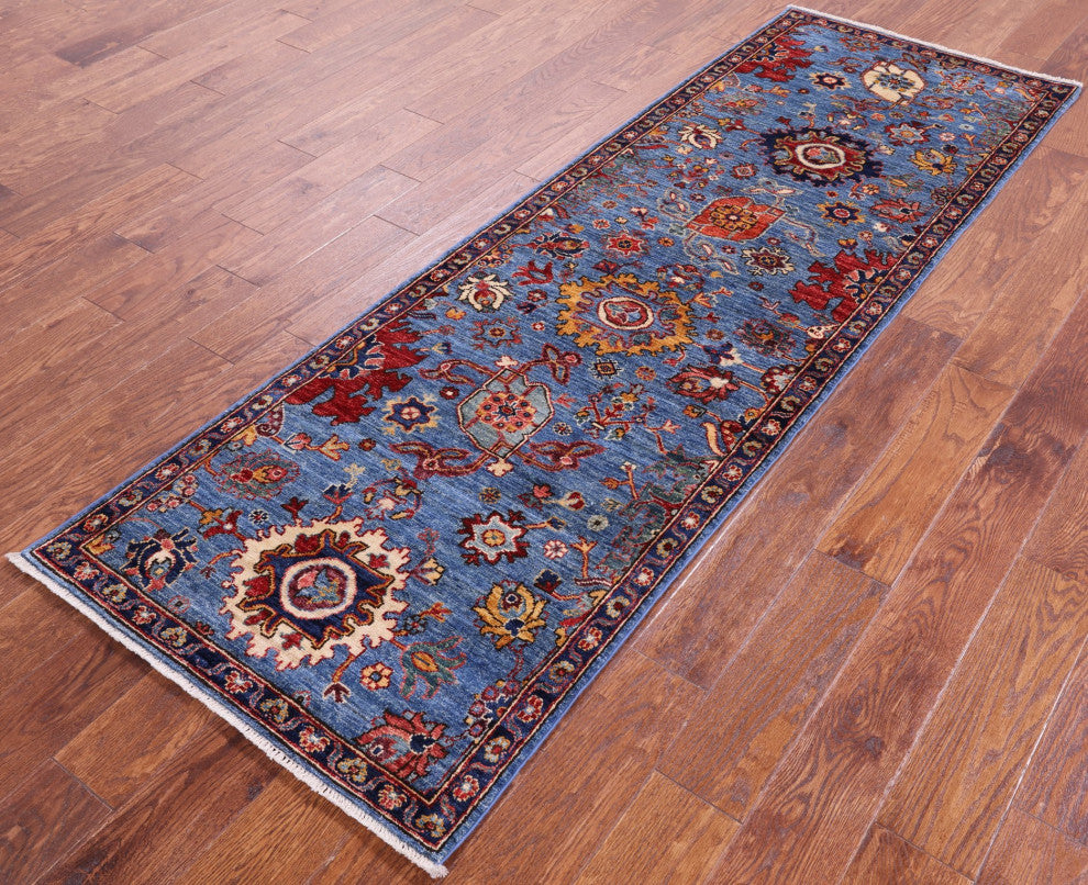 Runner Persian Fine Serapi Hand Knotted Wool Rug 2' 7" X 7' 11" - Q12686