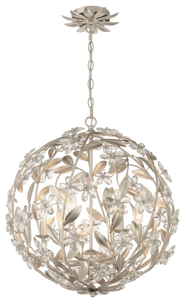 Crystorama Lighting Group MSL-316 Marselle 6 Light 22"W Crystal - Antique Gold