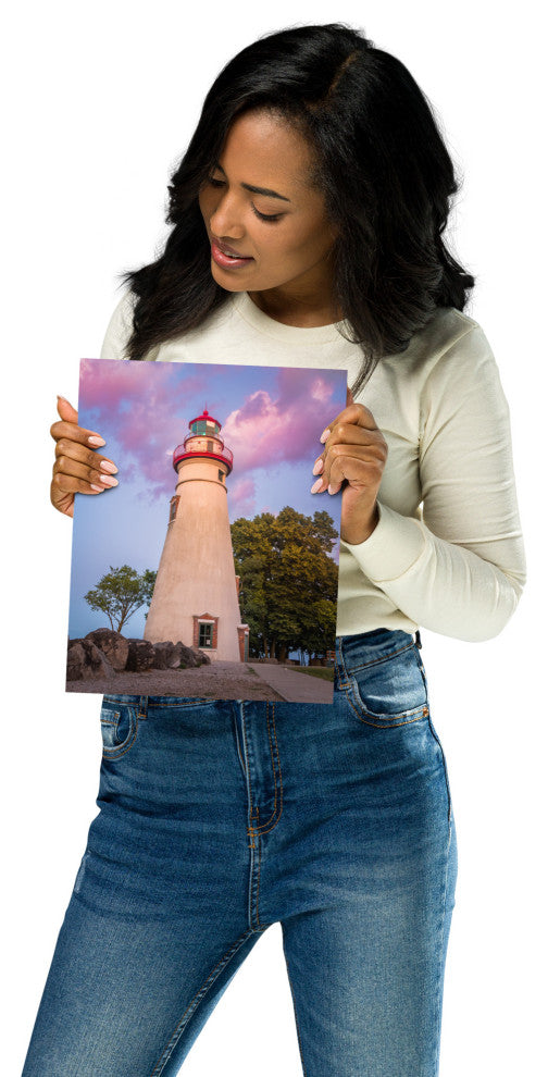 Marblehead Lighthouse at Sunset Coastal Landscape Unframed Wall Art Prints, 8" X 10"