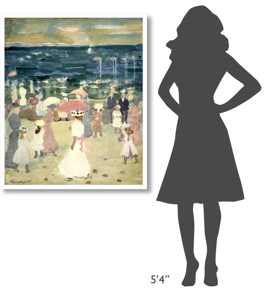 "Sunday on the Beach, ca. 1896-1898" Paper Art, 35"x42"