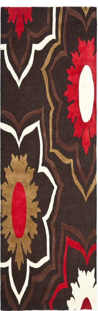Safavieh Soho Soh857A Floral Rug, Brown/Multi, 2'6"x8'0" Runner