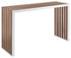 Modern Contemporary Living Room Wood Inlay Console Table Walnut