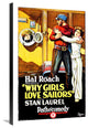 Laurel and Hardy, Why Girls Love Sailors, 1927, 20x30