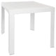 LeisureMod Kent Weave Design 5-Piece Outdoor Patio Dining Set, White/Grey