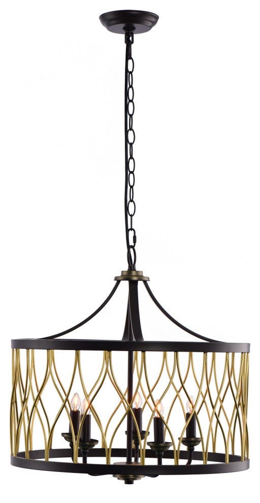 Lazzur Selune 5 Light 21" Matte Oil Rubbed Bronze Pendant