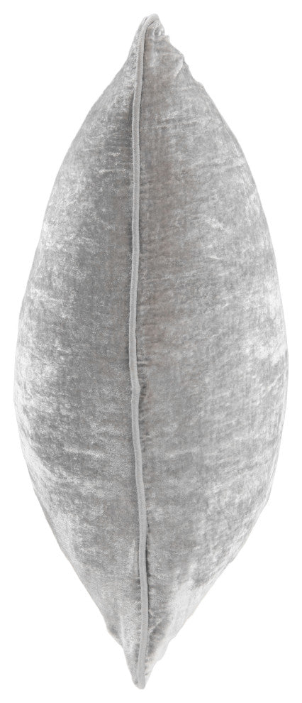 Lexington Viscose Silk Blend Throw Pillow, Gray, 22x22