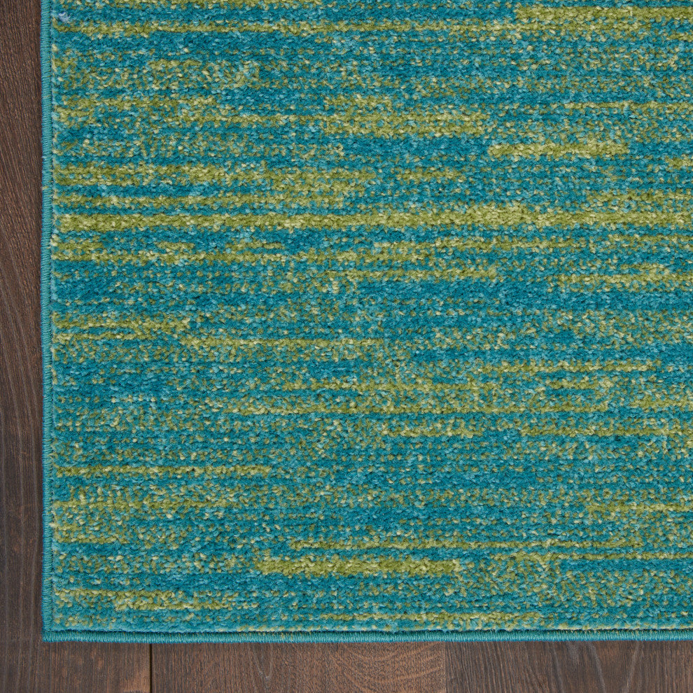 Nourison Essentials 7' x 10' Blue Green Outdoor Area Rug