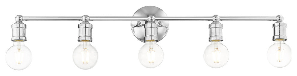 Livex Lighting Lansdale 5 Light Polished Chrome ADA Large Vanity Sconce
