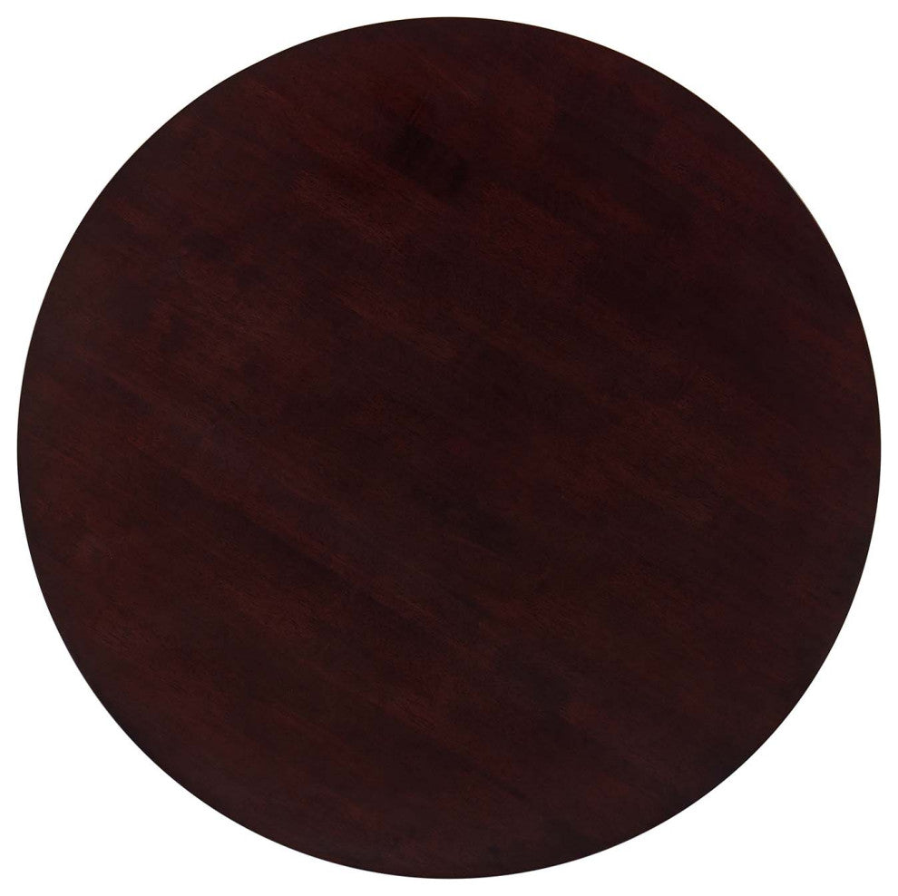 Dining Table, Round, Wood, Drak Brown, Modern, Bistro Restaurant Hospitality