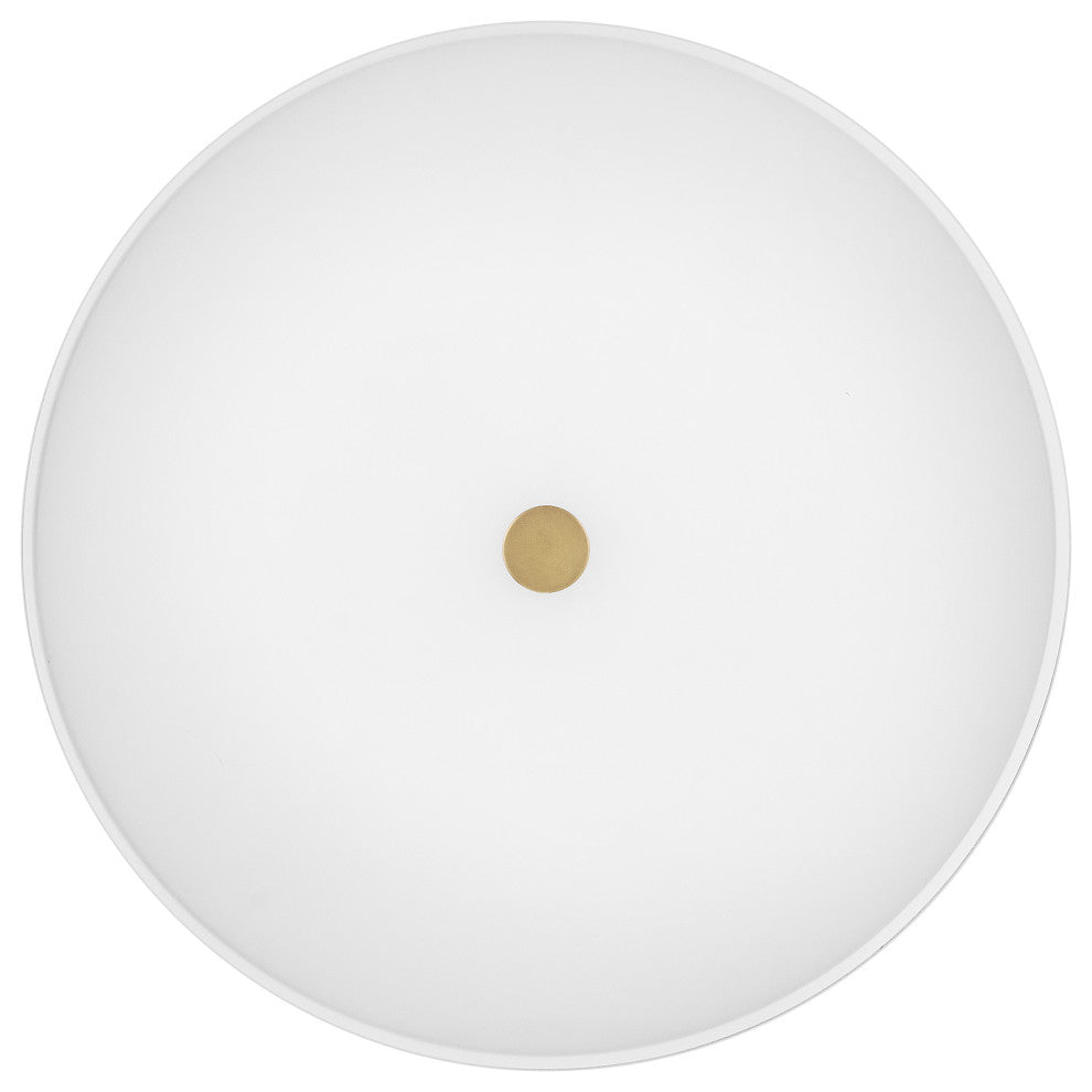 Lark Tess Medium Flush Mount, Lacquered Brass