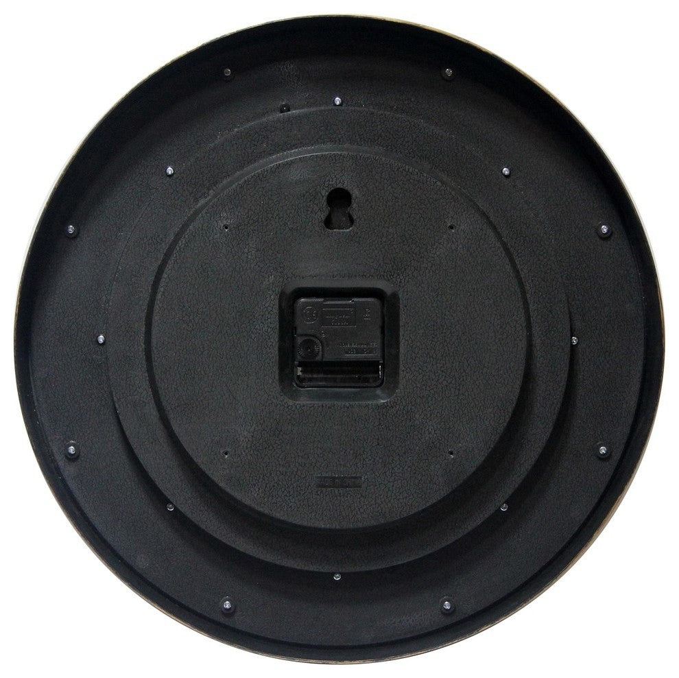 Aged Gold And Silver Wall Clock Ruche, 16"