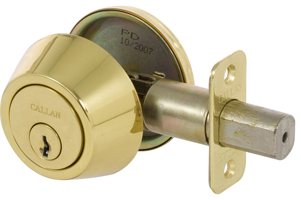 Single Cylinder Deadbolt, Bright Brass