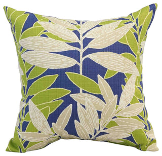 17" Square Polyester Outdoor Throw Pillows, Set of 4, Eastbluff Cobalt