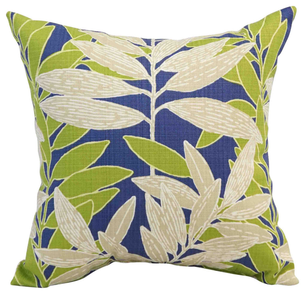 17" Square Polyester Outdoor Throw Pillows, Set of 4, Eastbluff Cobalt