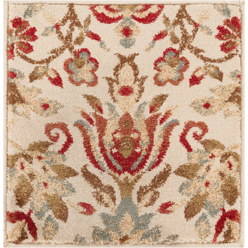 Surya Riley RLY-5017 7'10"x10'10" Rug, Red/Camel/Khaki/Brown/Tan/Denim/Charcoal