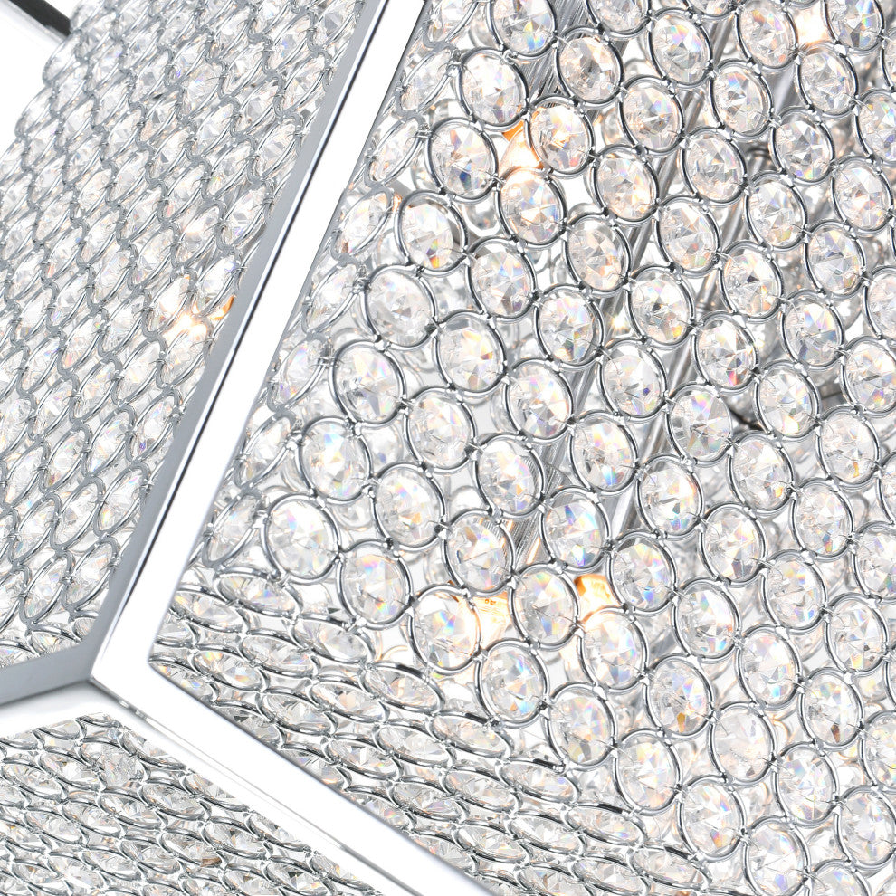 Cube 3 Light Chandelier With Chrome Finish