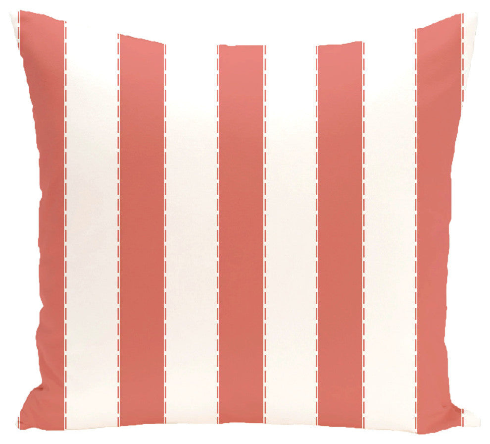 Stitch In Time Stripes Print Pillow, Seed, 26"x26"