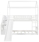 White Twin Over Twin Playhouse Styled Bunk Bed