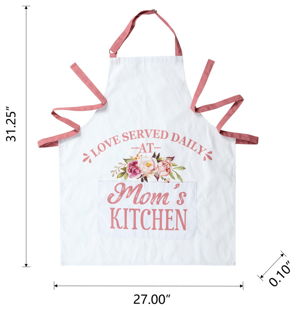 31.25" Faux Burlap Mother's Day Apron