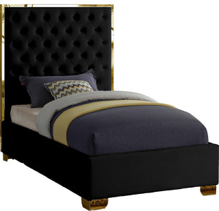 Lana Velvet Bed, Black, Twin
