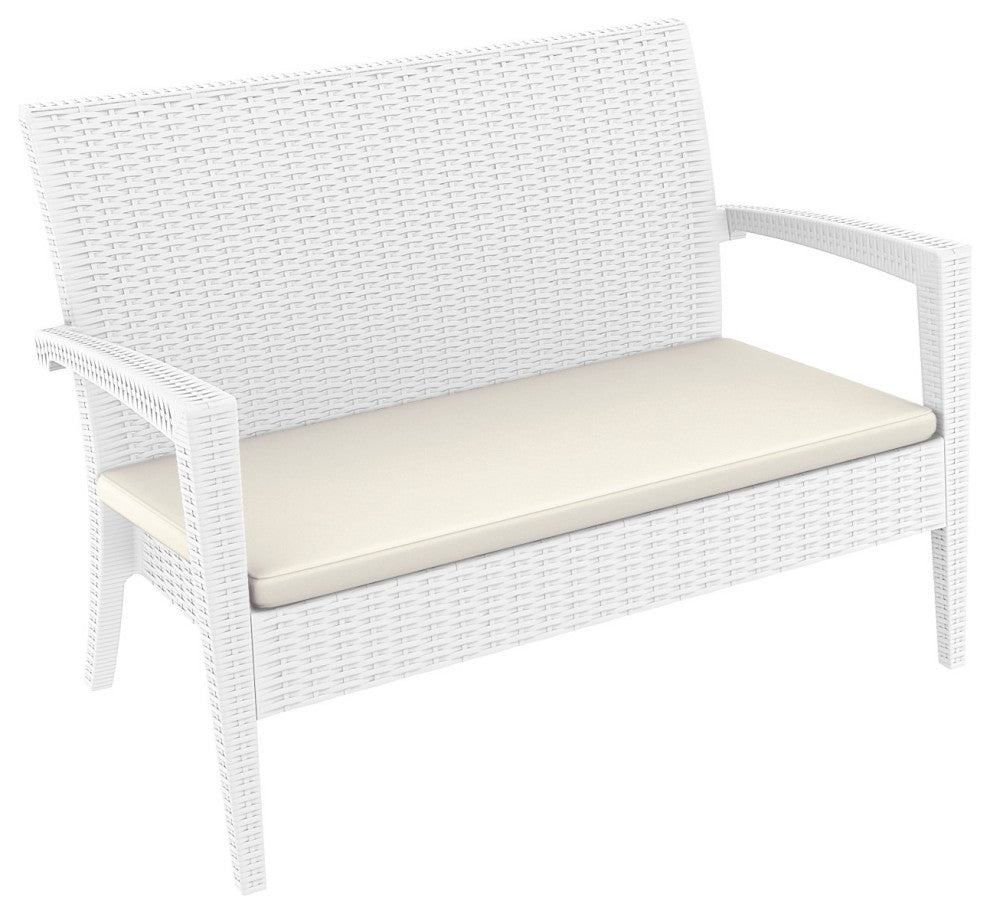 Compamia Miami Outdoor Love Seat, White