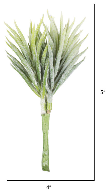 Vickerman Fe171106 5"Artificial Green And White Seneco Succulent Pick, 6 Pack
