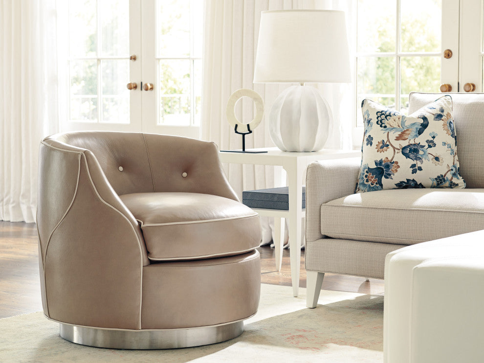 Roberston Leather Swivel Chair