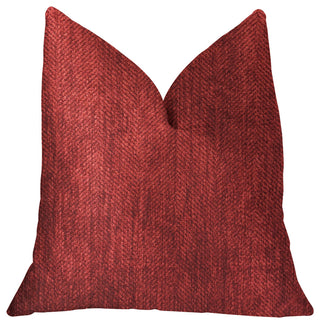 Sangria Cherry Red Luxury Throw Pillow, 20"x30" Queen