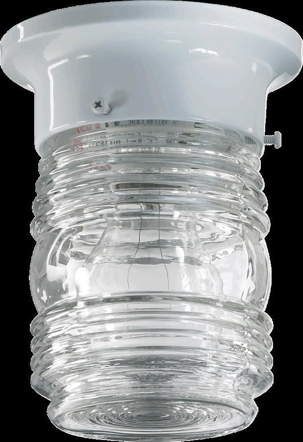 Quorum 1-Light Flush Mount, White