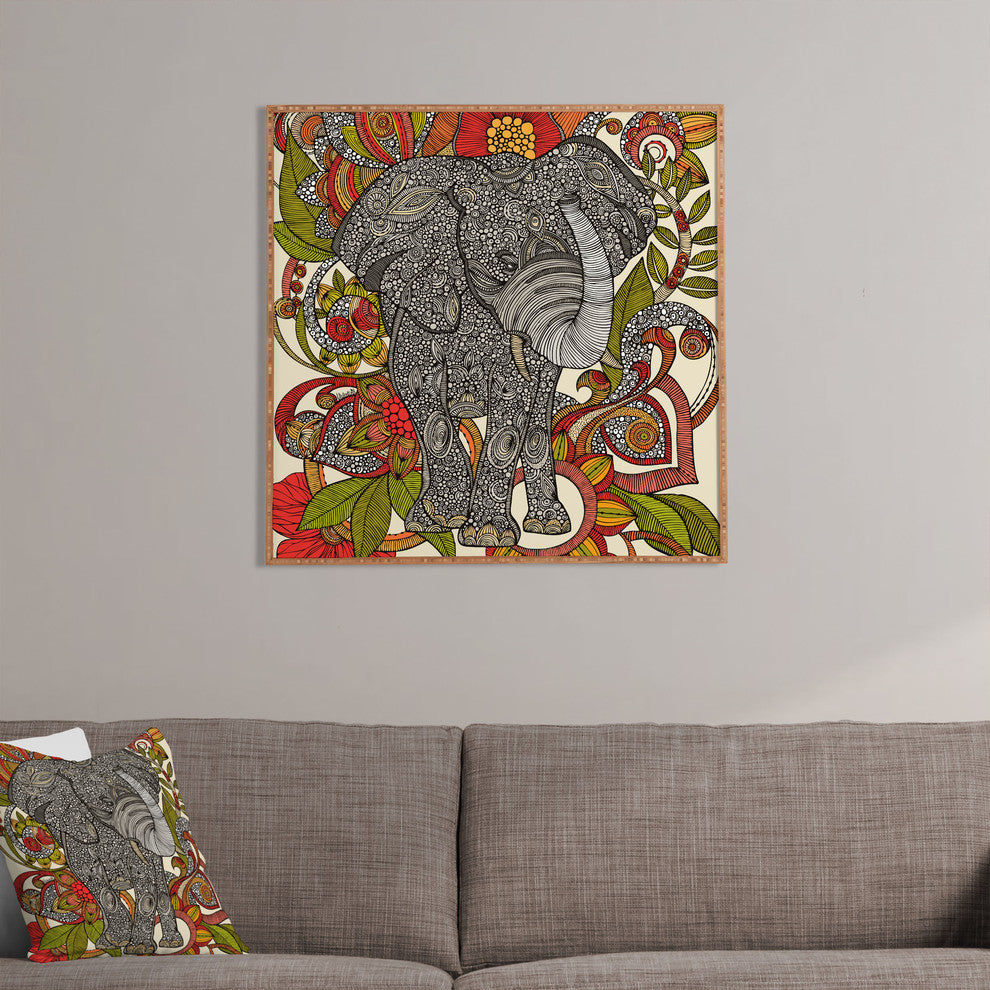 Deny Designs Valentina Ramos Bo The Elephant Framed Wall Art