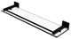 Montero 22" Glass Shelf with Gallery Rail, Matte Black