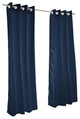 Canvas Navy Sunbrella Outdoor Curtain With Grommets, 84"hx50"w