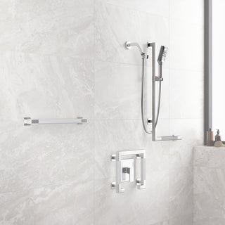Seville Slide Bar With Handshower, 2.5 GPM, Chrome, Left