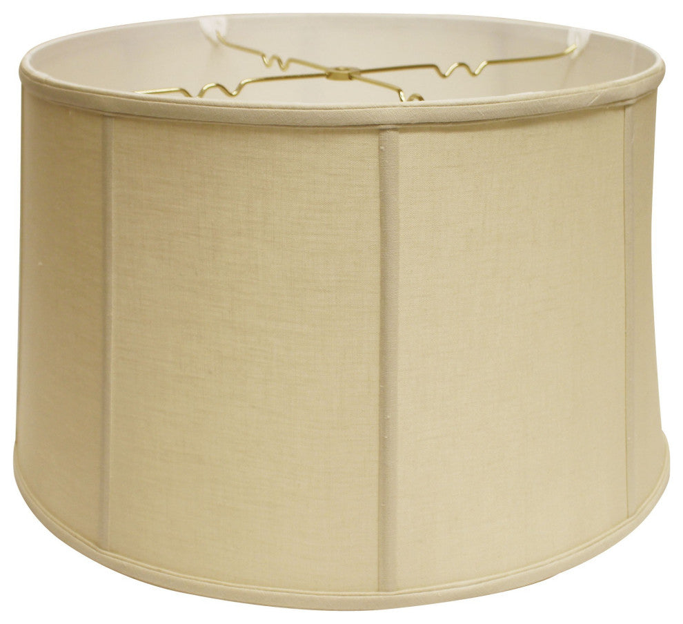 17" Pale Brown Throwback Drum Linen Lampshade