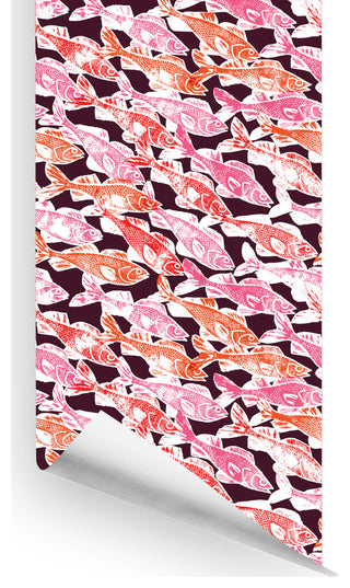 Walleyes Wallcovering, Warm Multi, Roll, Traditional