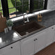 Karran QT-812 Top Mount 33" Large Single Bowl Quartz Kitchen Sink, Brown