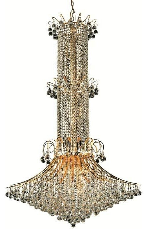Empire 44" Wide 20-Light Transitional Round Extra Large Chandelier, Gold