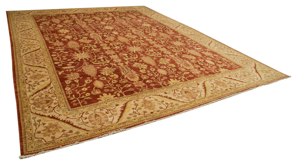 Rug N Carpet - Handmade Oriental 12' 0" x 14' 7" Oversize Oushak Area Rug