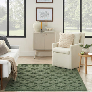 Nourison Easy Care 5' x 7' Green Modern Area Rug
