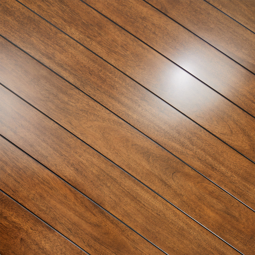 Brooklyn Walk Rectangular Wood Dining Table, Burnt Umber Brown