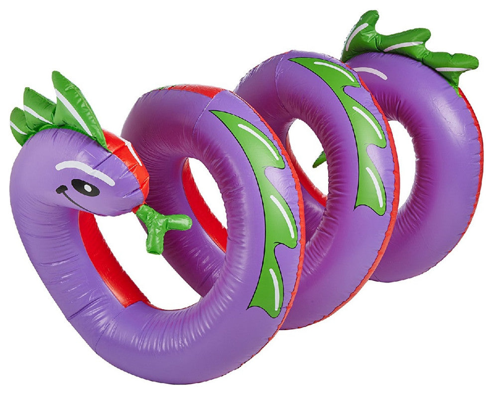 Inflatable Two Headed Curly Serpent Swimming Pool Float Toy 96
