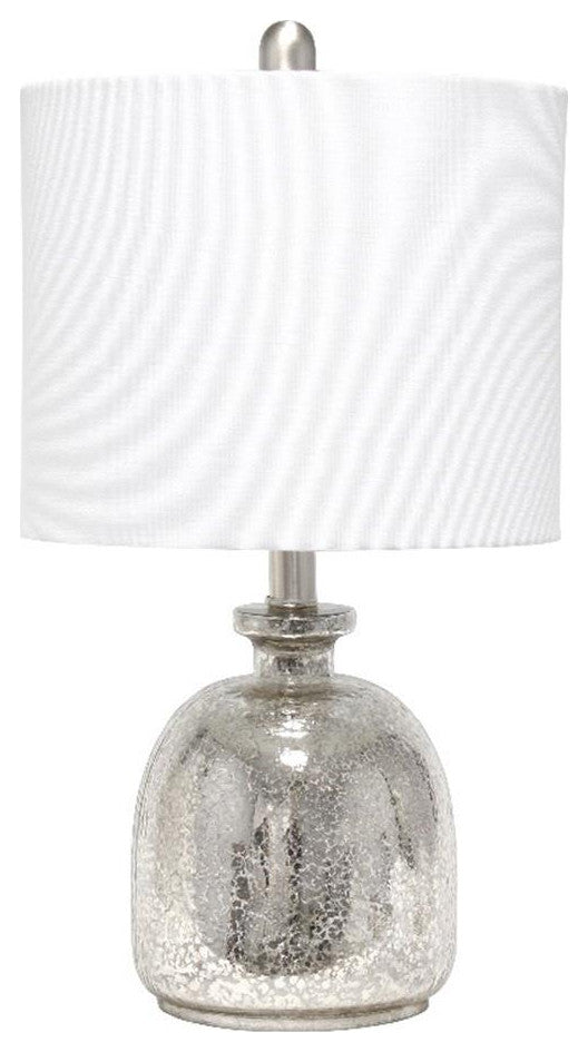 Elegant Designs Textured Glass Table Lamp, Mercury