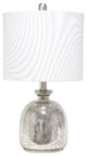 Elegant Designs Textured Glass Table Lamp, Mercury